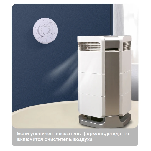 Умный датчик анализатор воздуха 5в1 CO2, Wifi view-4