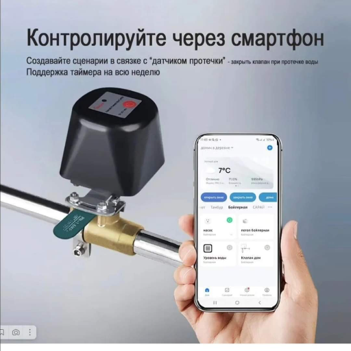 Умный привод перекрытия воды или газа, Zigbee view-4