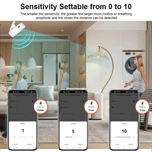 Датчик присутствия 24G + PIR, Zigbee view-4