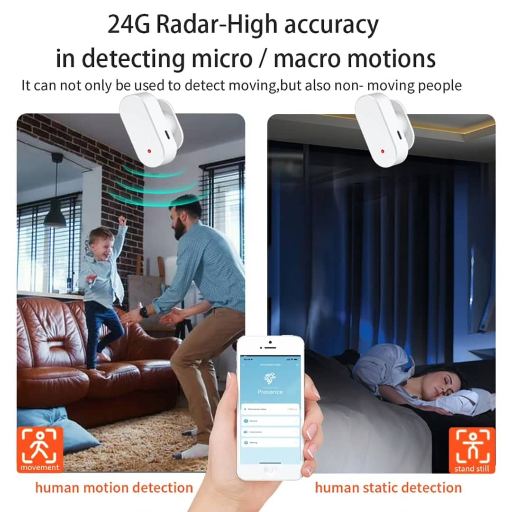 Датчик присутствия 24G + PIR, Zigbee view-6