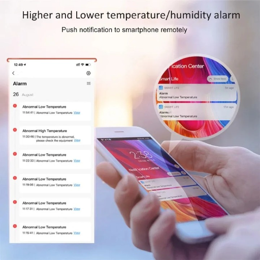 Профессиональный автономный датчик температуры с сиреной для теплицы / сауны, Wifi (3 метра) view-4