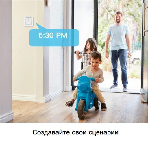 Умный одноклавишный выключатель, WiFi+Bluetooth view-3