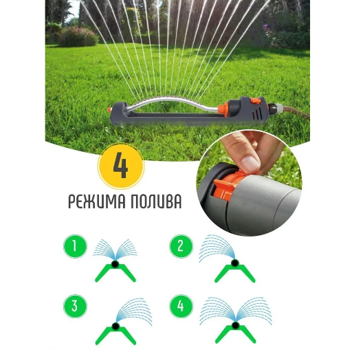 Дождеватель, ороситель, разбрызгиватель для полива (серый) view-2
