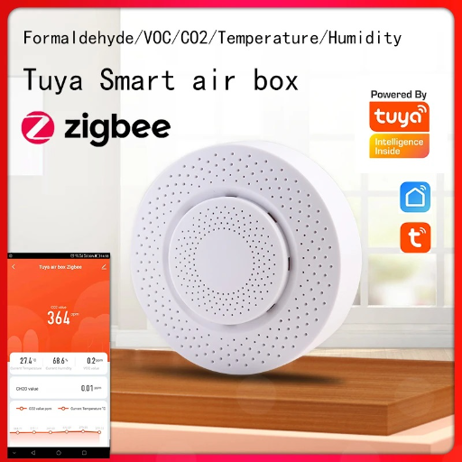 Умный датчик анализатор воздуха 5в1 CO2, Zigbee title