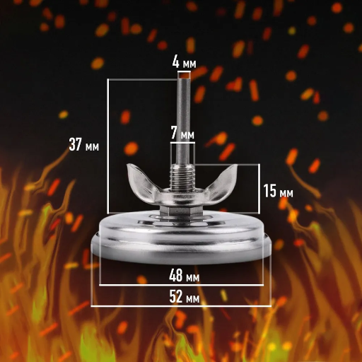 Биметаллический термометр для мяса стейк BBQ термометр для гриля, барбекю, коптильни, духовки, смокера view-4