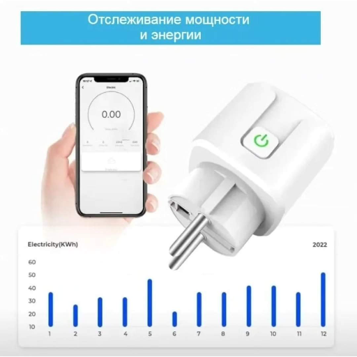 Умная розетка с голосовым управлением 16А, ZigBee (Smart Thing) view-3