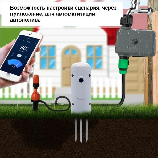 Датчик влажности и температуры для почвы, Zigbee view-2