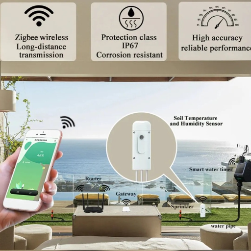 Датчик влажности и температуры для почвы, Zigbee view-5