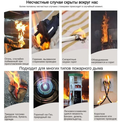 Умный датчик / детектор дыма, Zigbee view-5