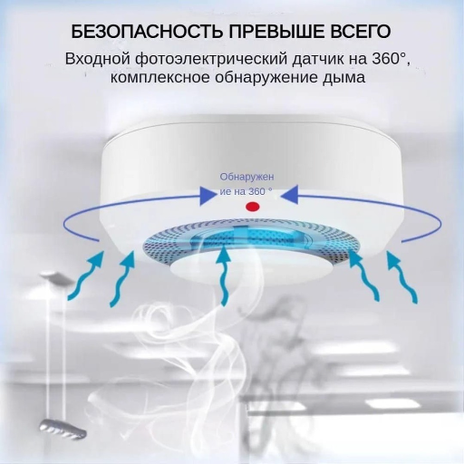 Умный датчик / детектор дыма, Zigbee view-6