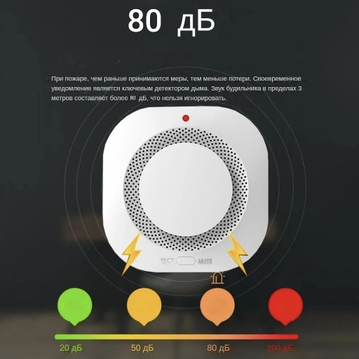 Умный датчик / детектор дыма, Zigbee view-7