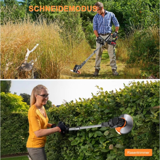 Беспроводной электрический триммер для травы, газонокосилка на аккумуляторе (без колес) view-8